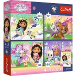 34694 Trefl Puzzle Premium Plus Kids 4 x 88 el. - Kocie harce + kolekcjonerski plakat