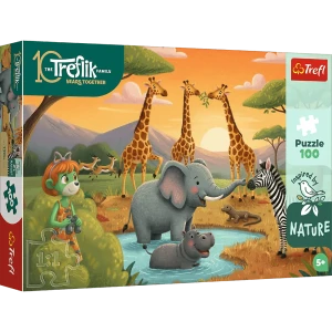 16571 Trefl Puzzle Inspired By Nature - Wesoła ferajna, Rodziny Treflików 100 el. 