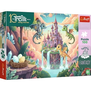 16576 Trefl Puzzle Inspired By Fantasy - Rycerz Treflik i smoki, Rodziny Treflików 100 el. 
