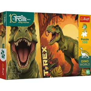 16578 Trefl Puzzle Inspired By Dino World - T-Rex, Rodziny Treflików 100 el. 