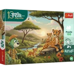 16592 Trefl Puzzle Inspired By Nature - Gepardy, Rodziny Treflików 100 el. 