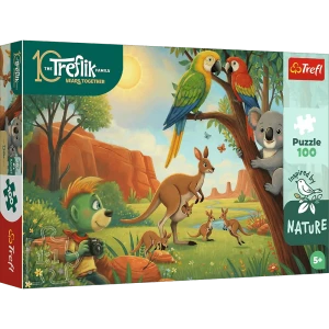 16594 Trefl Puzzle Inspired By Nature - Koala i kangury, Rodziny Treflików 100 el. 