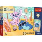 18341 Trefl Puzzle Premium Plus Kids -  Uśmiech Stitcha, Disney + kolekcjonerski plakat 30 el.