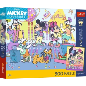 23045 Trefl Puzzle Premium Plus Kids - Ekscytująca przygoda, Disney + kolekcjonerski plakat 300 el.